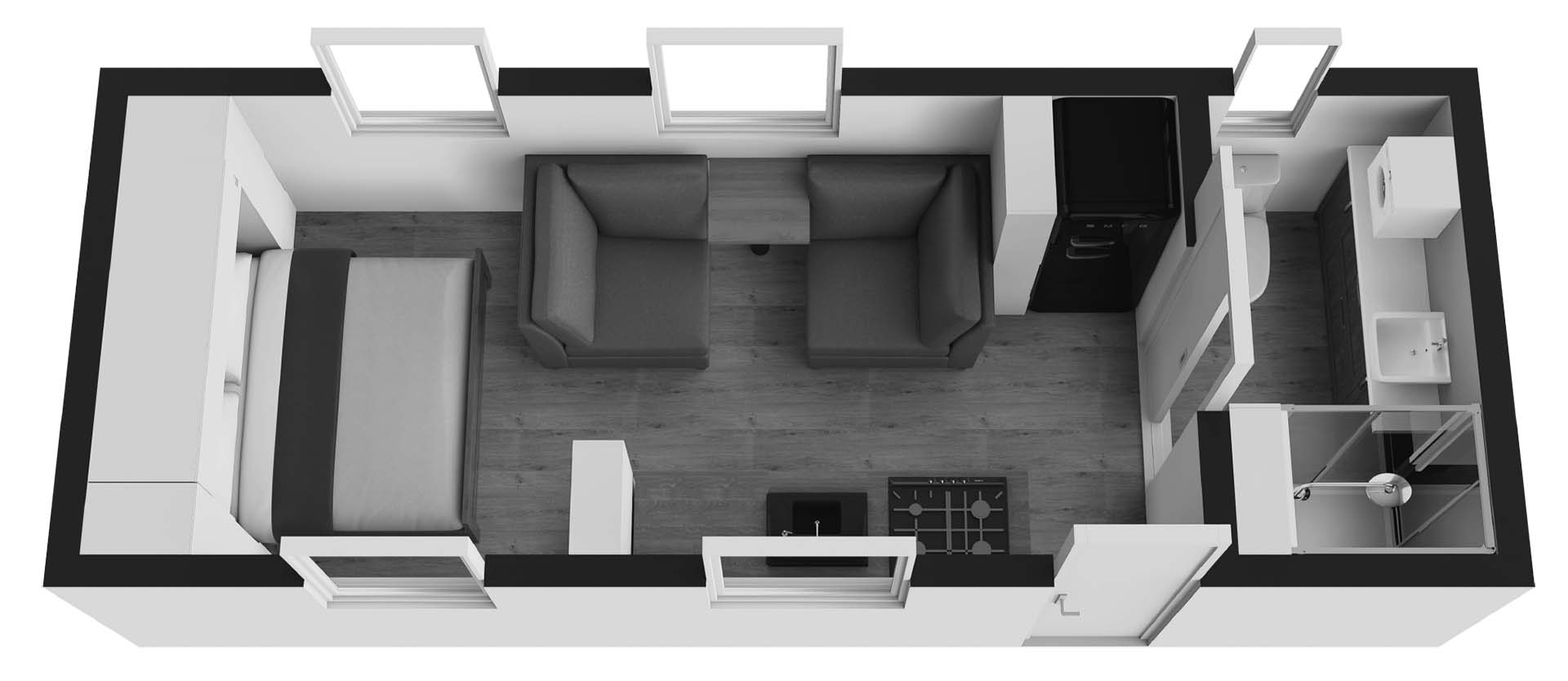 OZ20E Caravan Floorplan